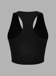 SHEIN EZwear 3 件套休闲简约百搭 V 领短款修身健身背心，适合夏季穿着 - 彩色 - 查看 5
