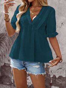 EMERY ROSE Women's Summers Vacation Going Out Top , Country Concert Cute - Green - View 3