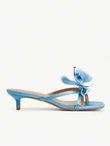 CUCCOO CHICEST Giày cao gót thấp gót vuông họa tiết hoa diên vĩ vàng dành cho nữ, thanh lịch, thích hợp cho kỳ nghỉ, hẹn hò, bãi biển, phong cách Boho, mùa hè - Màu xanh bạc hà - Xem 8