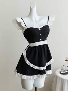 Elamini Halloween Women Short Dresses - Black - View 1