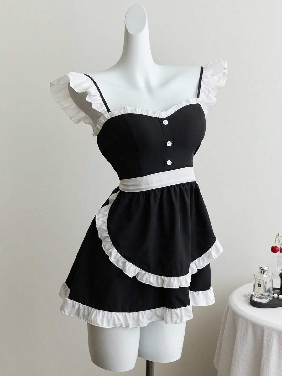 Elamini Halloween Women Short Dresses - Black - View 1