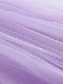 Elegant Light Blue Summer Lace Wedding Dress,Tween Girls Luxurious Light Purple Halter Neck Sleeveless Mesh Dress For Party,Flower Girl,Banquet - Mauve Purple - View 6