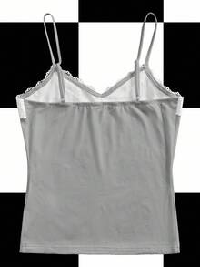 Aak Seksowna koszulka z odkrytymi plecami i koronką Y2K, z nadrukiem w kształcie nietoperza i gotyckiego napisu, odpowiednia na imprezę i Halloween - Biały - Zobacz 2