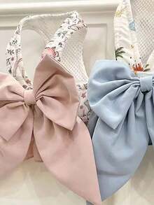 Zazumi Japanese Style 3-In-1 Leash & Harness Bowknot Design For Dogs, Suitable For Poodle & Teddy Breeds