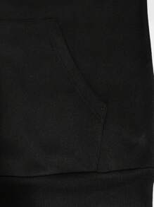 GymBeat Men's Loose Fit Letter Graphic Sweatshirt, Casual Sports Sweatshirt - Black - View 3