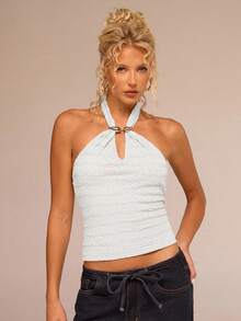 SHEIN Forever 21 Beach Vacation Summer Renaissance Fair Country Concert Y2k Top Graduation Going Out Halter Top Music Festival Airport Easter Boho Women Tops