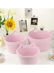 Giỏ đựng đồ bằng dây thừng thiết kế hình mèo dệt tay cho phòng khách, phòng ngủ, bàn làm việc, đầu giường, bốn màu tùy chọn, chậu trồng cây có khung kim loại, giỏ treo bằng dây thừng phong cách Bohemian hiện đại, điểm nhấn bằng mây tự nhiên cho trang trí sân hiên theo phong cách ven biển, cho ngày tựu trường - kaki - Xem 10