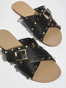 SHUZIA Women Flat Sandals - Hitam - View 4