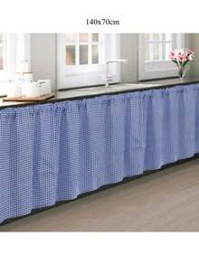 1 pieza Cortina cenefa de cuadros vintage, cortina de estilo granja "Coffee Break", cortina para puerta de cocina, divisor de habitación, cortina de tela japonesa apta para todas las estaciones, cortina para armario sin taladrar - Multicolor - Ver 21