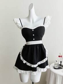 Elamini Halloween Women Short Dresses - Black - View 7