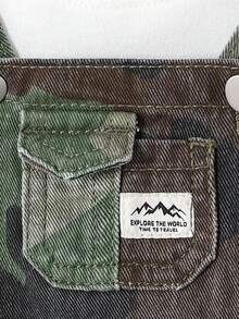Macacão Camuflado para Bebê Menino, Macacão Casual Versátil de Camuflagem de Algodão, Roupa de Bebê Menino, Conjunto Camuflado para Bebê Menino - Multicolorido - Visão 5