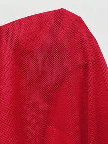 Core Rhythm Áo ba lỗ thể thao in chữ rộng rãi thoải mái dành cho nữ - Fiery Red - Xem 7