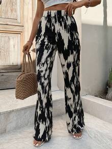 SHEIN Tall 女士波西米亚风格度假裤，春夏 - 彩色 - 查看 3