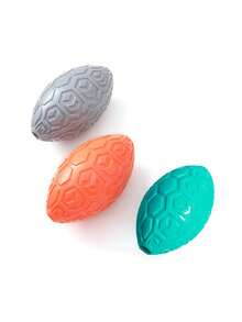 PETSIN 1 件狗玩具 - 可咀嚼图案橄榄球玩具 - 狗宠物用品 - 磨牙咬玩具 - 球 - 彩色 - 查看 6