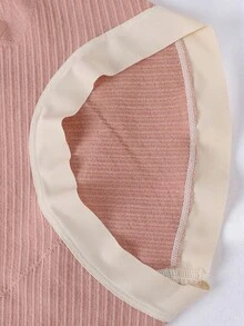 SHEIN 1pc Seamless Women's Contrast Color Bow Decor Thong Panty - Dusty Pink - View 4
