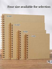 SHEIN Álbum de recortes DIY de 8x8 pulgadas/10x10 pulgadas con 40 páginas/20 hojas, tapa dura de papel kraft, álbum de fotos, libro de recuerdos para bodas, aniversarios y familia