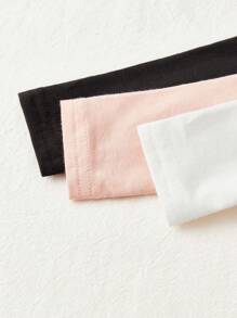 Cozy Pixies Bộ 3 món/Bộ đồ liền thân tay dài dệt kim mềm mại đa năng cho bé gái - Đen và trắng - Xem 5