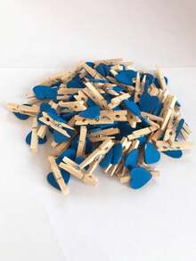10/20/50PCS Heart-Shaped Wooden Clothespins,Wooden Clips For Photo Clips , Mini Decorative Wooden Pegs, For Crafts, Drying Clothes, Photo Folder, Wedding Party Favors, Hanging Postcards, DIY Decor, Clothes Pins, Family Wedding Valentine's Day Decoration Stationery Decoration, Useful Gadgets - Multicolor - View 6