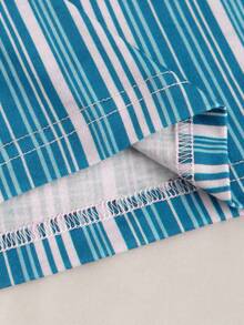 INAWLY Women's Vacation Striped Casual Versatile Halter Neck Tank Top - Baby Blue - View 4