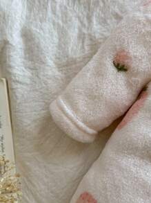 Vintaside Kids Newborn Simple Stylish Cute Polka Dot Long Sleeve Hooded Fleece Jumpsuit Loungewear Fall Winter