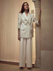 MOTF PREMIUM BEADED DOUBLE BREASTED BLAZER