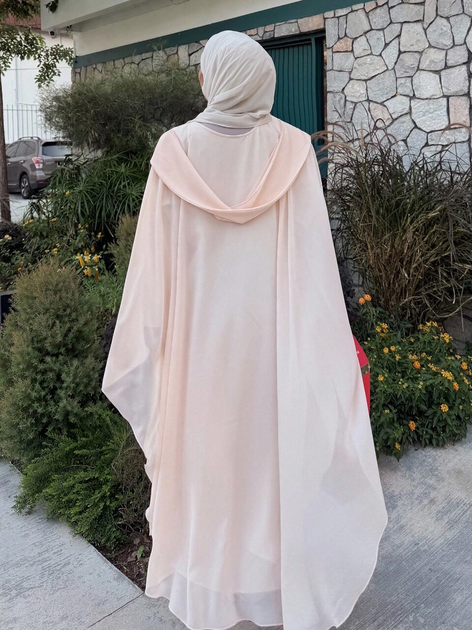 Women's Elegant Beaded Ruffle Sleeve Mid-Length Dress, Summer