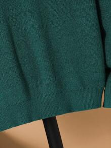 SHEIN Suéter de punto con media cremallera versátil y cómodo para uso diario de niños preadolescentes