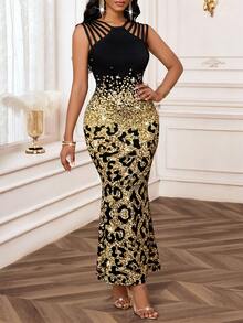 SHEIN Lady Women Long Dresses  Back To School Country Concert Outfit  Date Night Outfits Women - Multicolor - View 5