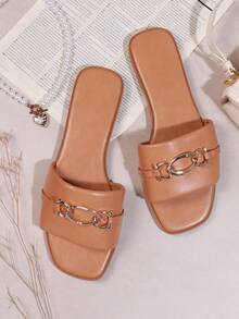 SHUZIA Women's Flat Sandals - Apricot - View 2