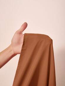 Zivah Abito lungo da donna elegante, taglia comoda, per pendolarismo/vacanza al mare/appuntamento/festa/festival musicale, colore fucsia tinta unita, scollo tondo, senza maniche, vita con inserti, orlo a punta, linea ad A, nuova collezione primavera/estate 2025 - Castano - Visualizzare 8