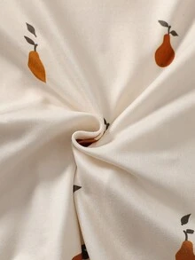 Vintaside Kids 秋季男婴乡村风植物水果印花长袖连体衣，适合日常穿着和秋冬季外出。 - 杏色 - 查看 6