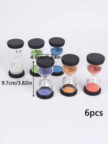 1/4/6pcs (Random Color) Colored Timer, 1/3/5/10/15/30 Minutes Sandclock Timer, Suitable For Games, Classrooms, Home Offices And Multiple Scenarios Best Gifts Birthday - Multicolor - View 4