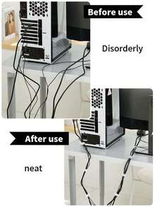 1条可重复使用的魔术贴绑带，长度1米/3米/5米，用于整理桌面线缆、插座线、台式电脑线束等。返校季必备 - 白色 - 查看 7