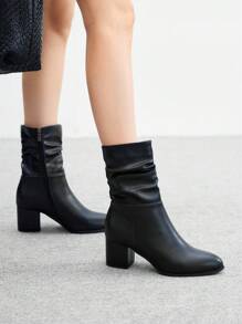 CUCCOO BIZCHIC New Arrival High-End Comfortable Fashionable Chunky Heel Ankle Boots For Women, Black - Black - View 4