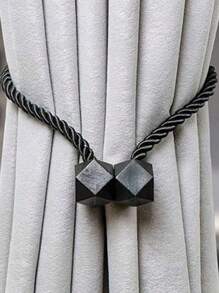 2pcs Magnetic Curtain Tiebacks, Made Of Thicker Torsion Rope & Strong Magnets, For Curtain Holders Gifts Birthday Graduation - Multicolor - View 12