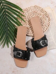 SHUZIA Của phụ nữ Dép phẳng - màu đen - Xem 2