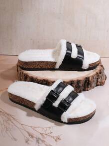 SHUZIA Women's Fashionable Wedge Heel Platform Sandals, Versatile - Black - View 2