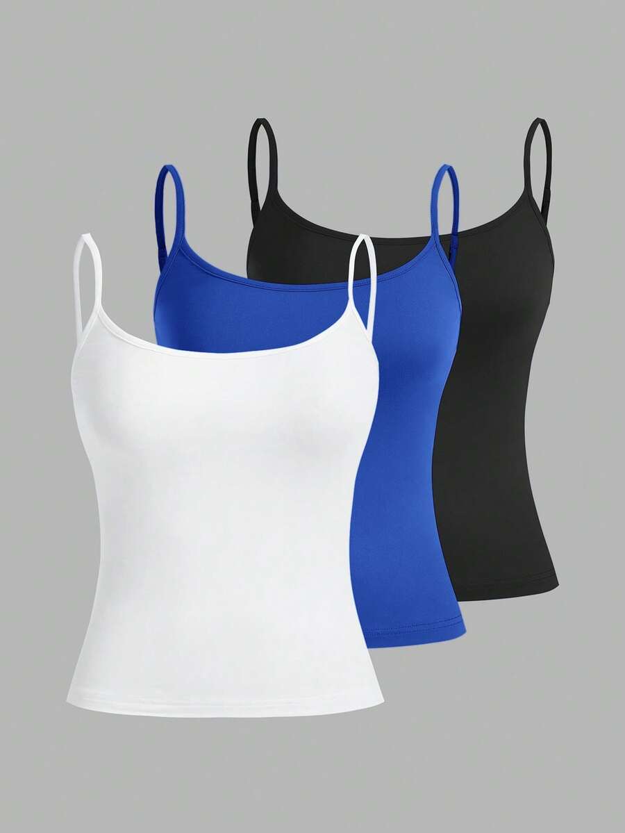 SHEIN EZwear 3 قطع من الخمار المتعدد الاستخدامات والجذاب، ملابس علوية صيفية مناسبة للنساء