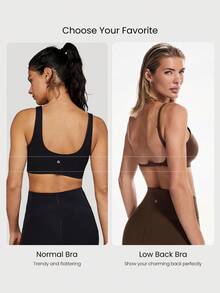 GLOWMODE Soft Stretchy Power Up 4-Way Adjustable Straps Bonding Tech Backless Sports Bra Yoga Daily Removable Cups Fall Winter - Cinnamoninspiration - View 5
