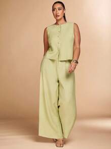 SHEIN BAE 1 件女式加大码初秋西装外套