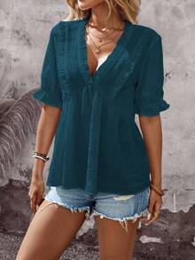 EMERY ROSE Women's Summers Vacation Going Out Top , Country Concert Cute - Green - View 7