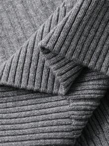 DAZY Elegantes einfarbiges asymmetrisches Damen-Pullover, Off-Shoulder Oberteil für den Herbst, Schulstil - Grau - Übersicht 9