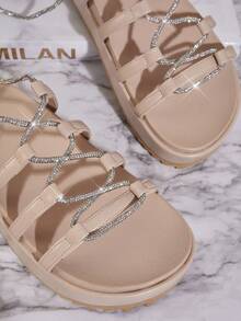 SHUZIA Women's Wedge Heel Platform Sandals, Suitable For Daily Wear - Apricot - View 5