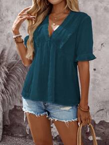 EMERY ROSE Women's Summers Vacation Going Out Top , Country Concert Cute - Green - View 5