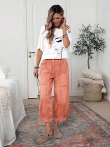 EMERY ROSE 女士万圣节牛仔裤，万圣节服装，橙色牛仔裤万圣节女士服装 - 橘色 - 查看 4