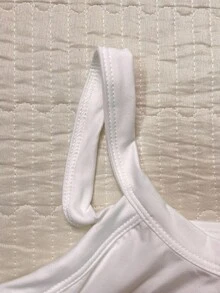 Slaydiva 女士休闲简约粗肩带吊带背心，短款，适合夏季