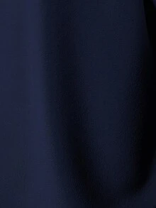 SUMWON 短款修身宽松落肩廓形T恤针织衫基础款必备圆领休闲日常基本款短袖春夏街头风纯色 - 藏蓝色 - 查看 6