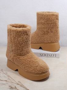 SHUZIA Fashionabla sammetskängor för kvinnor - Kamel - Visa 7