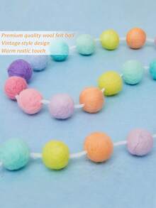 Vòng hoa trang trí hình quả cầu bông màu macaron cao 1,96 mét với 24 quả cầu bông và dây treo màu pastel dài 5 mét, thích hợp dùng làm phông nền cổng cưới, trang trí tường, tiệc sinh nhật, Giáng sinh, Lễ Phục sinh và các dịp lễ gia đình. - Nhiều màu - Xem 7