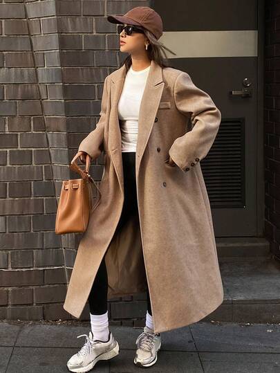 DAZY 女士优雅纯色大衣，秋冬款